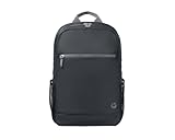 HP Zaino per Notebook fino a 15.6', Diverse Tasche Interne e Esterne, Vani e Scomparti Imbottiti, Resistente all'Acqua, Comodo e Durevole, Creato con Materiale Riciclato, Grigio/Nero