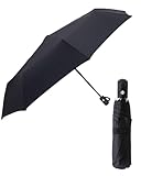 HW CASA Ombrello Pieghevole Antivento,8 Stecche Rinforzo in Fibra di Vetro Ombrello Antivento Robusto,105CM Ombrello Automatico,Ombrello Uomo e Donna,Compatto e Portatile Ombrello da Viaggio