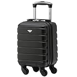 Flight Knight Lightweight 4 Wheel ABS Hard Case Suitcases Cabin Carry On Hand Luggage Approved For Over 100 Airlines Including British Airways, easyJet & Maximum Size For Ryanair 40x20x25cm