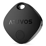 ATUVOS Smart Tracker Tag, Bluetooth Localizzatore Compatibile con Apple Dov'è (solo iOS), Trova oggetti e chiavi/Bagagli/Valigie/Zaini/Portafogli, Batteria Sostituibile, IP67 Impermeabile,1 Pezzo Nero