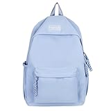 Zaino Casual, Zaino Scuola Leggero, Zaino Leggero per La Scuola, Zaino Casual per La Scuola Superiore, Borsa per Libri per Uomini e Donne(Blu)
