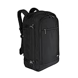 Amazon Basics Zaino da Viaggio 40L, Bagaglio a Mano da Cabina (51x38x20cm), Spallacci Imbottiti, Scomparto Laptop 17', Tasche Organizzate - Nero