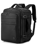 VANKEV Zaino da Viaggio Aereo per Ryanair EasyJet Eurowings Wizz Air Espandibile 40x30x20 a 40x30x25, 24L a 30L, Bagaglio a Mano Per Viaggi Adatta a Laptop da 15,6 Pollici nero