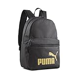 Puma Phase Backpack Zaino, Logo Nero-Dorato, Taglia Unica Unisex - Adulto