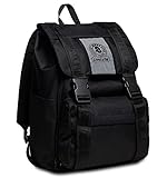 Zaino INVICTA - SQUARE, Nero - Tasca Porta PC e Tasca Porta Borraccia - Viaggio, Ufficio, Scuola e Tempo Libero - Adulto, Ragazzi, Unisex - 100% Eco Material