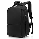 Besttravel Zaino Porta PC,Zaino PC Portatili con Anello antifurto, per Computer da 15.6 Pollici Notebook, Impermeabile da Uomo per Scuola,Lavoro o Viaggio-Nero