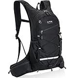 buffup® Zaino bici MTB escursione 15L – Leggero e Versatile per Ciclismo, Escursionismo, Running e Trekking – Zaino Idratazione per Sport all'Aria Aperta (nero)
