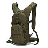 WANDOUSEN Zaino Bicicletta Mimetico Militare 15 Litri Multitasche Impermeabile Tattica MOLLE Arrampicata Viaggio Trekking Escursionistici Sport Zaino Piccolo Borsa Esercito Esercito verde