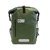 COR Surf Zaino impermeabile Dry Bag con custodia imbottita per laptop 25L e 40L Heavy Duty Roll-Top Pack (25L, Verde)