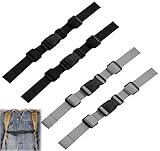 IATAHI Cinghie Zaino Fettuccia,4pcs Cinghia Toracica Zaino,Cinturino per Zaino Regolabile,Cinturino per Zaino Antiscivolo,per Zaino Adulti e Bambini,Jogging,Viaggi