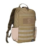 MGFLASHFORCE Zaino tattico militare piccolo, zaino Molle Army Pack Daypack, scomparto per computer portatile, 18L, Marrone coyote, Small, Per esterni