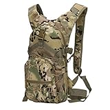 Kaiyei Zaino militare mimetico da 15 l per bicicletta, casual, impermeabile, multitasca, durevole, da viaggio, tattico, trekking, alpinismo, sport, piccola borsa, Mimetico CP