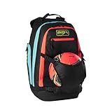 Wilson AVP Grass Zaino da Pallavolo, Con Clip Rapide e Scomparti Personalizzati, Resistente per Tutte le Stagioni, Resistente all'Erba, Colore: Nero/Corallo/Blu