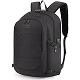 Tzowla Zaino Porta PC Universitari Uomo e Donna,Zaino da Viaggio Impermeabile Antifurto di Ricarica USB e Serratura per Notebook da 15/15,6 Pollici,Zaino da Giorno Sottile Lavoro Business-Nero