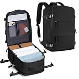 SZLX Zaino Ryanair 40x30x20 Donna Zaino da Viaggio 40x30x20 Wizzair Bagaglio a Mano Uomo per Laptop da 14 Pollici Borse da Cabina Easyjet con Porta Scarpe