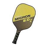 Gamma Sports 2.0 Pickleball Paddle: Racchetta da uomo e donna in fibra di vetro testurizzata Viso Pickle-Ball - Racchetta interna ed esterna: Micron Yellow ~ 8 oz