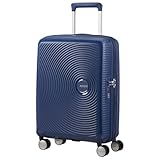 American Tourister Soundbox - Trolley S Espandibile Bagaglio a Mano, 55 cm, 35.5/41 L, Blu (Midnight Navy)