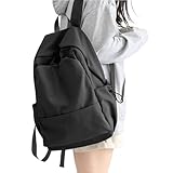 HYC00 Zaino Scuola Media Ragazza Zainetto Università Donna Zaini Scuola Superiore Ragazza Zaino per Scuola Casual Daypack Zaini Scolastici Cartelle Leggero Laptop Bag School Back Pack, Nero
