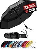 Repel Umbrella Ombrello Pieghevole Antivento Compatto e Resistente – Apri e Chiudi Automatico - Struttura in Fibra di Vetro, Telo Impermeabile – Ombrello Portatile Perfetto per Zaino, Borsa e Viaggi