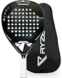RYZE Racchetta da Padel 100% in Fibra di Carbonio - Massima Potenza + Controllo -con EVA Flex - Struttura Leggera e Resistente -per Uomo e Donna - Custodia Inclusa