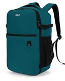 ECOHUB Zaino Ryanair 40x20x25, Zaino da Viaggio per Aereo per Laptop da 14 Pollici, Zaino Riciclato Resistente All'acqua Bagaglio a Mano per Scuola Lavoro e Trekking, 20L-Turchese