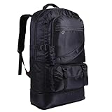 Toguma 65L Zaino da trekking grande zaino tattico per donna Uomo leggero Zaino da viaggio Zaino del computer portatile per arrampicata Campeggio Sport Outdoor (Nero)