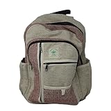 Zaino in canapa, durevole, sostenibile ed elegante, per uomini e donne, leggero, perfetto per viaggi, escursioni, scuola o lavoro, ecologico, autentico fatto a mano in Nepal, Borgogna, M