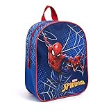Zainetto Bambino con Spiderman per Asilo - Zaino Bimbo Marvel Spider Man per Viaggi e Tempo Libero - Piccola Cartella Scuola Materna Uomo Ragno Rosso Blu per Bambini 3 4 5 Anni - 30x24x10 cm
