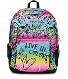 Seven Zaino scuola Colour Expression Freethink, Doppio scomparto, Tasca porta borraccia, Tasca frontale, Per bambini e ragazzi, Scuola elementare e media, Viaggi e tempo libero