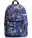 Invicta Zaino, JELEK, Blu, Zaino Doppio Scomparto -Tasca Porta PC, Tasca Porta Borraccia, Zaino Scuola, Viaggio & Tempo Libero, Maxi Capienza 38 LT