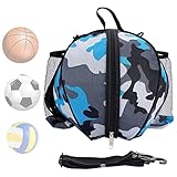 Portatile Basket Storage Bag, con Tracolla e Tasche, Impermeabile Pallone da Beach volley Bag, Pieghevole Borsa da Allenamento, Sport Borsa da Basket/ Calcio/ Pallavolo, Accessori per Attrezzature