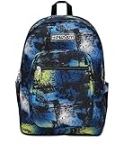 Seven Zaino Scuola Freethink, Blu Giallo, Boy, Zaino Doppio Scomparto Con Supporto USB, Tasca Porta PC o Tablet e Tasca Porta Borraccia, Zaino Medie e Superiori, Bambino Ragazzo