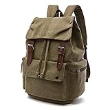 Rufun Vintage Zaino Canvas Casual, Verde